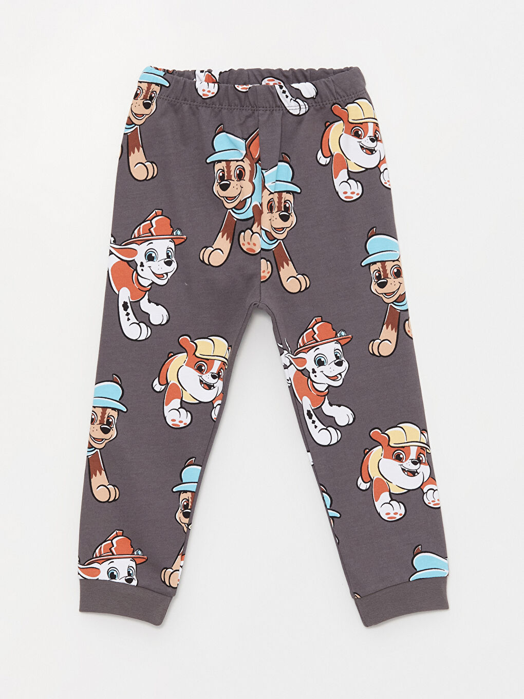 LCW baby Gri Bisiklet Yaka Uzun Kollu Paw Patrol Baskılı Erkek Bebek Pijama Takım - 7