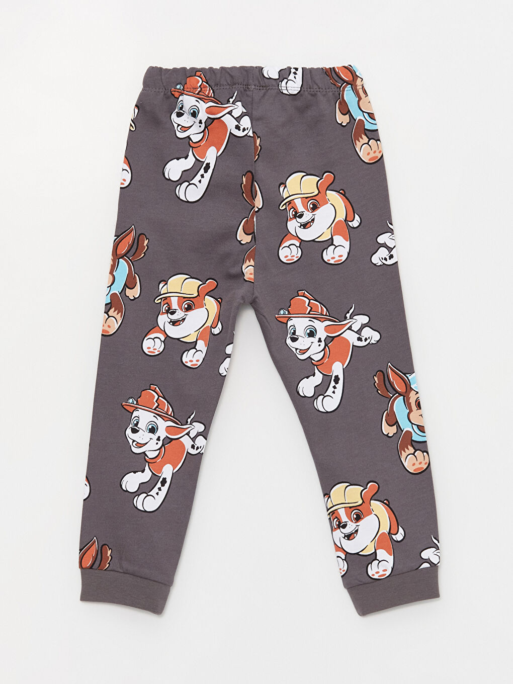 LCW baby Gri Bisiklet Yaka Uzun Kollu Paw Patrol Baskılı Erkek Bebek Pijama Takım - 9