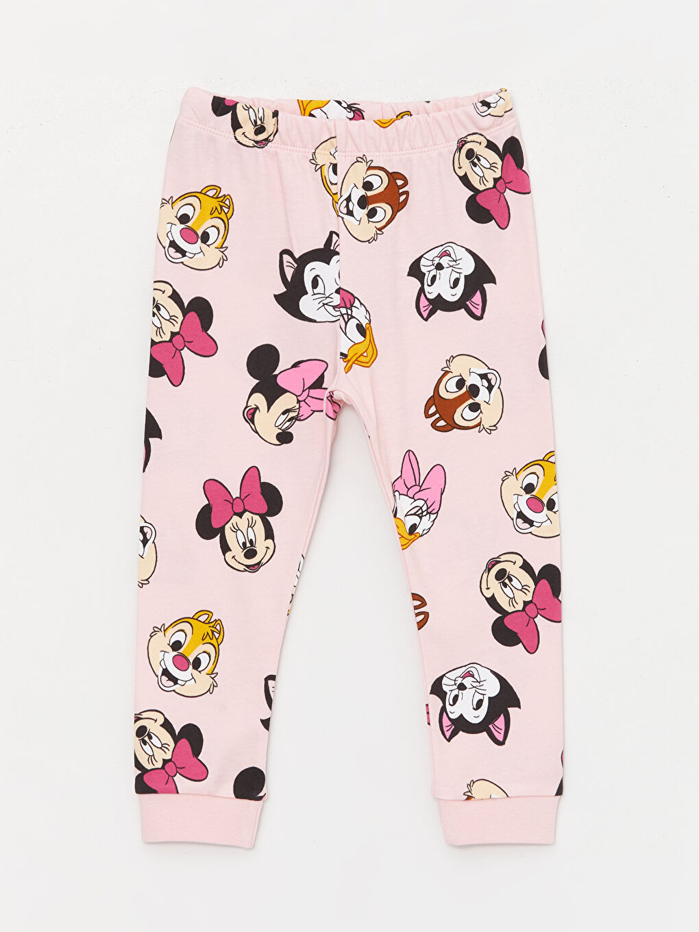 LCW baby Pembe Bisiklet Yaka Minnie Mouse Baskılı Kız Bebek Pijama Takımı - 3