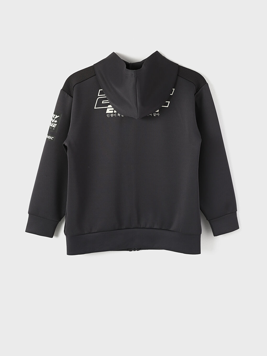 Relaxed Fit Hooded Boys' Zippered Sweatshirt -W36722Z4-HEF