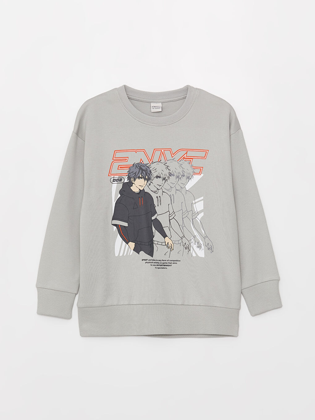 Majica dugih rukava sa štampom i okruglim izrezom za dečake