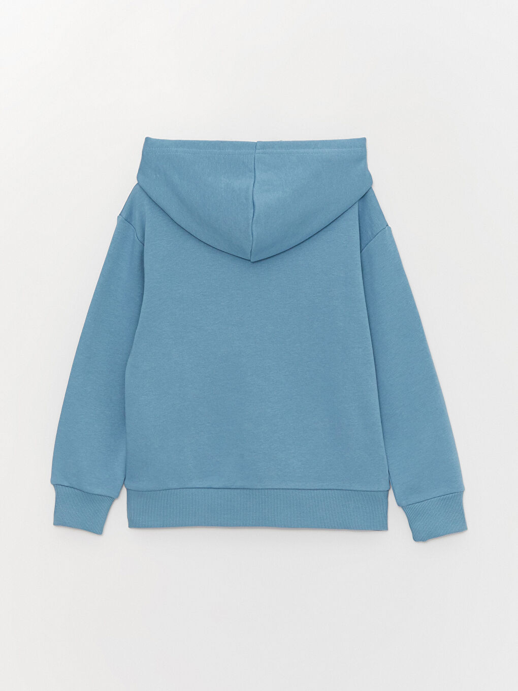 Mavi Rahat Kalıp Baskılı Erkek Çocuk Hoodie-1