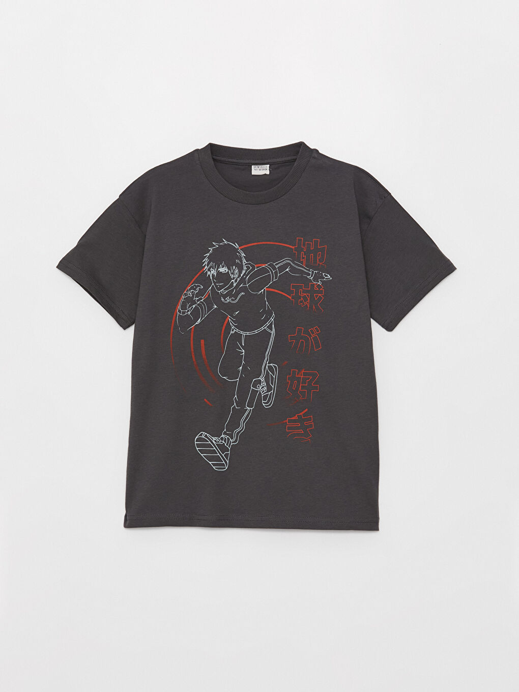 LCW Kids Relaxed Fit Crew Neck Printed Boys' T-Shirt -W36733Z4-HEF