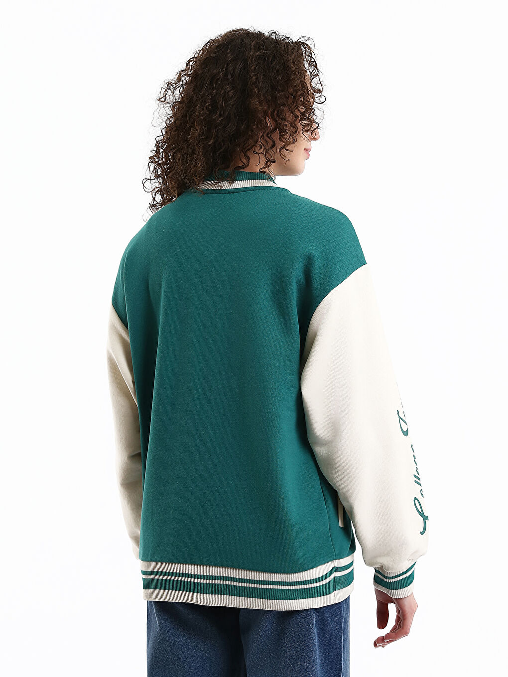 Printed Long Sleeve Women's College Jacket-8