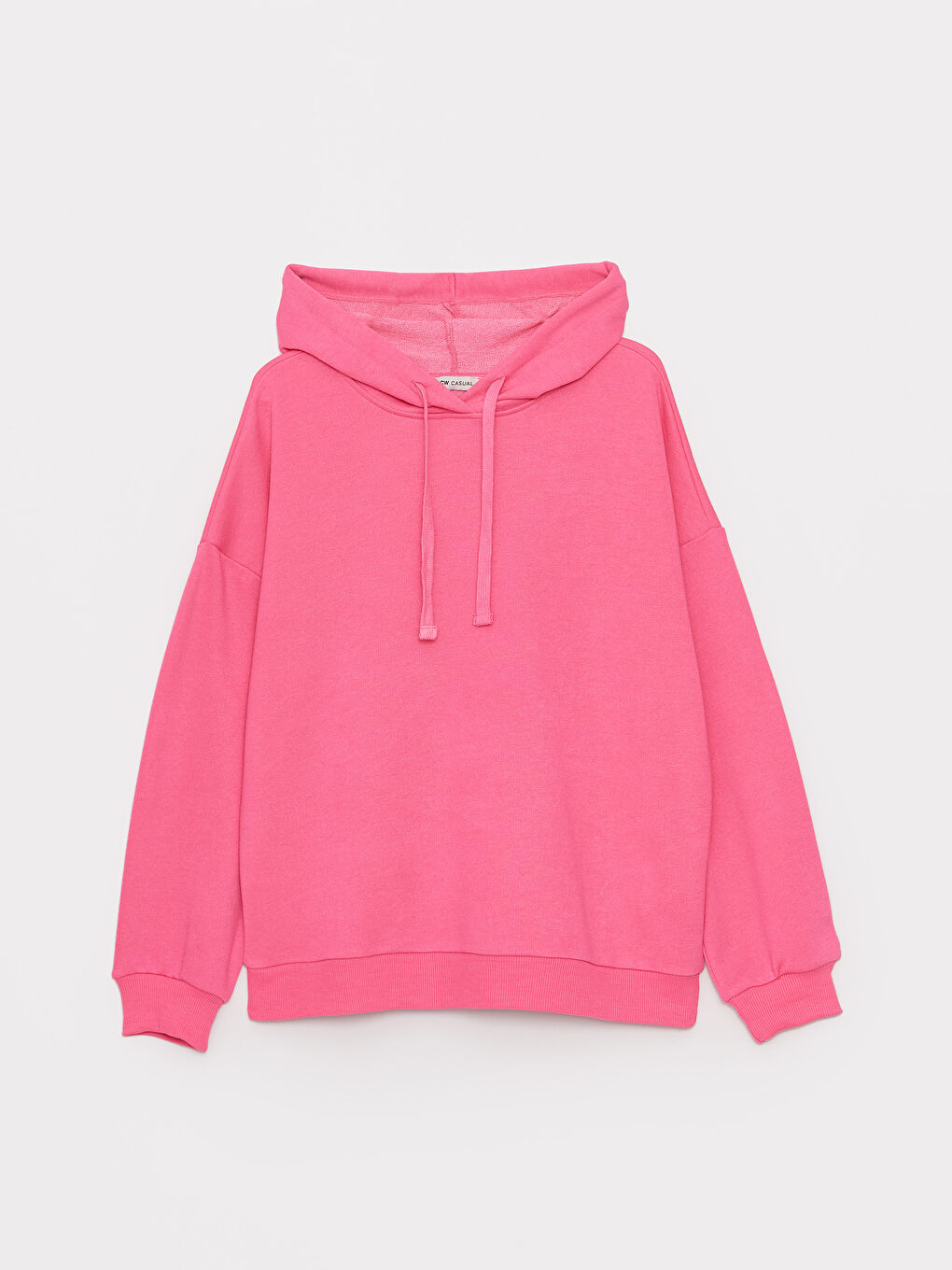 LCW Vision Neon Pembe Baskılı Uzun Kollu Oversize Kadın Hoodie - 5