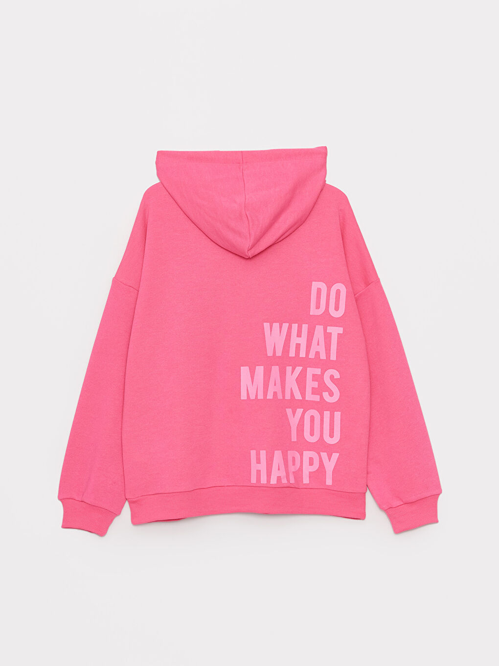 LCW Vision Neon Pembe Baskılı Uzun Kollu Oversize Kadın Hoodie - 6