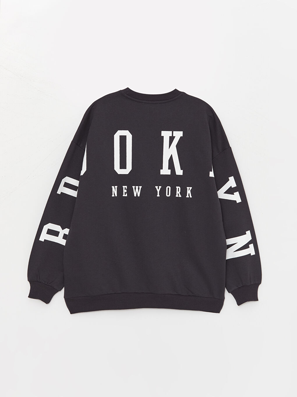 Свитшот с круглым вырезом, с принтом, с длинным рукавом, оверсайз, для женщин-6