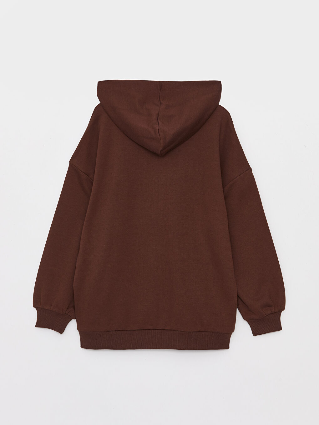 LCW Vision Çikolata Kahve Baskılı Uzun Kollu Oversize Kadın Hoodie - 6