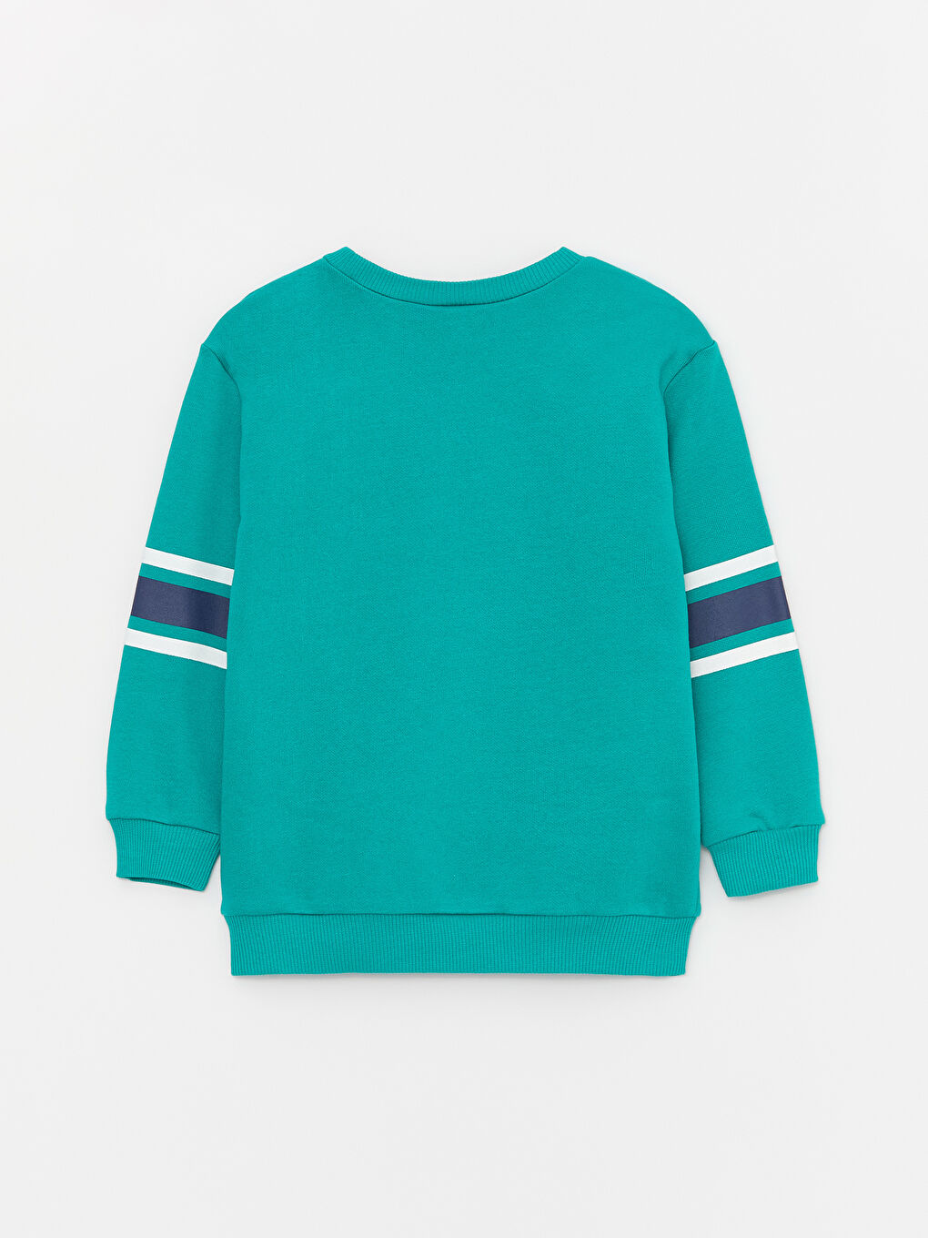 Yeşil Bisiklet Yaka Baskılı Erkek Bebek Sweatshirt ve Eşofman Alt 2'li-2