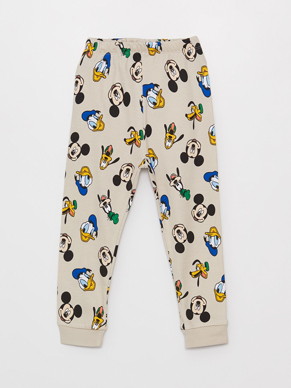 LCW baby Bej Bisiklet Yaka Mickey Mouse Baskılı Erkek Bebek Pijama Takımı - 4