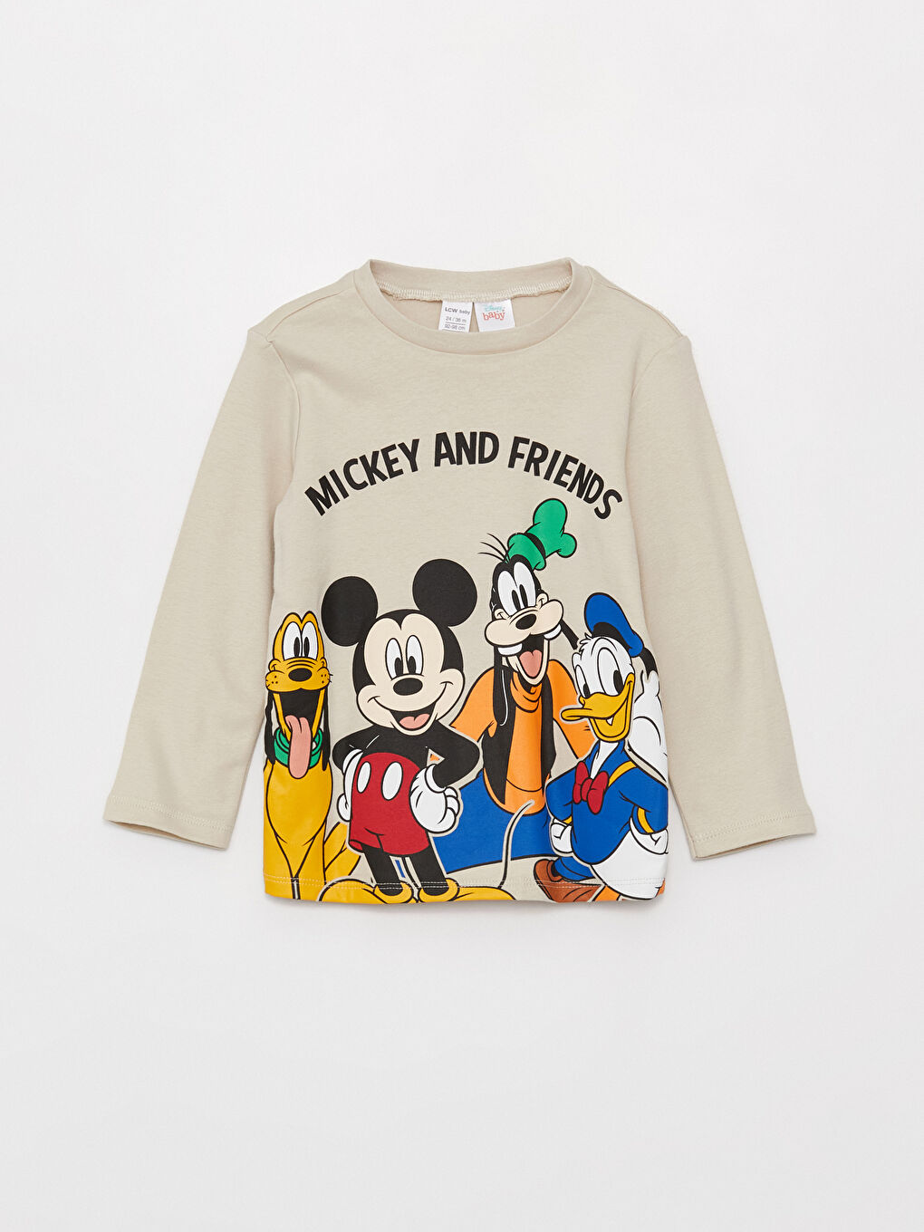 LCW baby Crew Neck Mickey Mouse Printed Baby Boys' Pyjama Set -W36891Z1-RMT