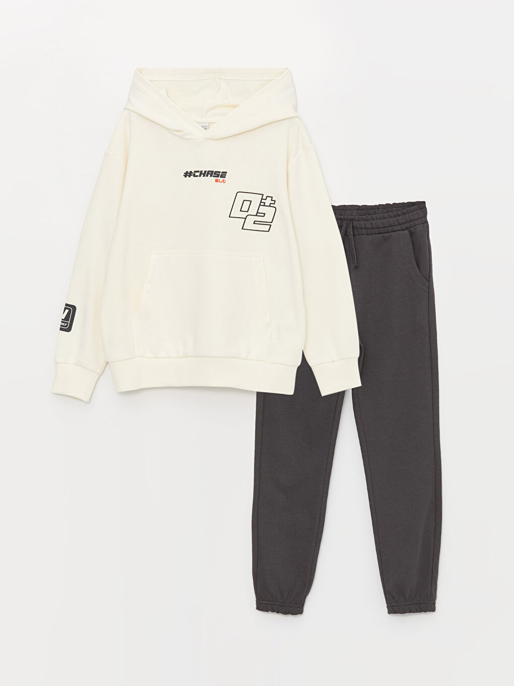 Printed Long Sleeve Boys' Hoodie and Sweatpants