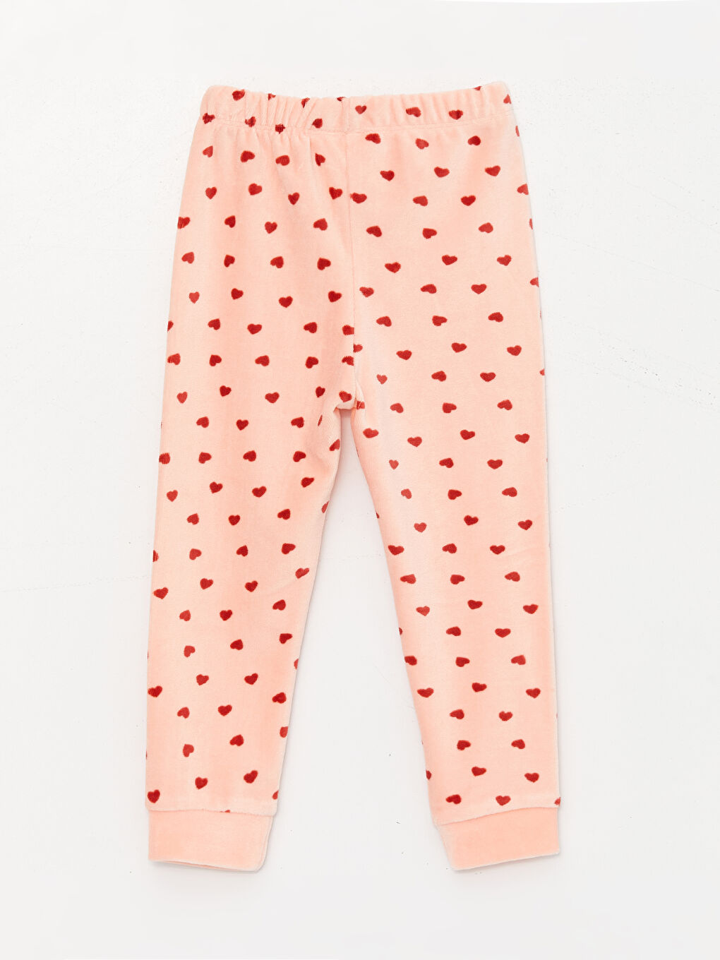 Crew Neck Long Sleeve Printed Velvet Baby Girl Pajama Set-4