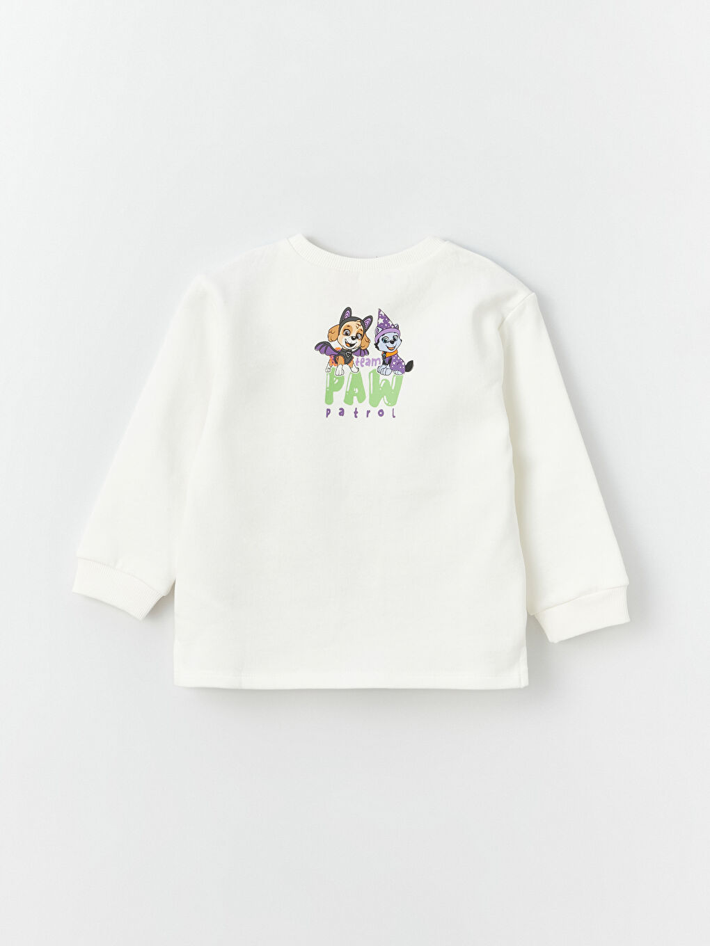 LCW baby Ekru Bisiklet Yaka Uzun Kollu Paw Patrol Baskılı Kız Bebek Sweatshirt ve Eşofman Alt 2'li Takım - 3