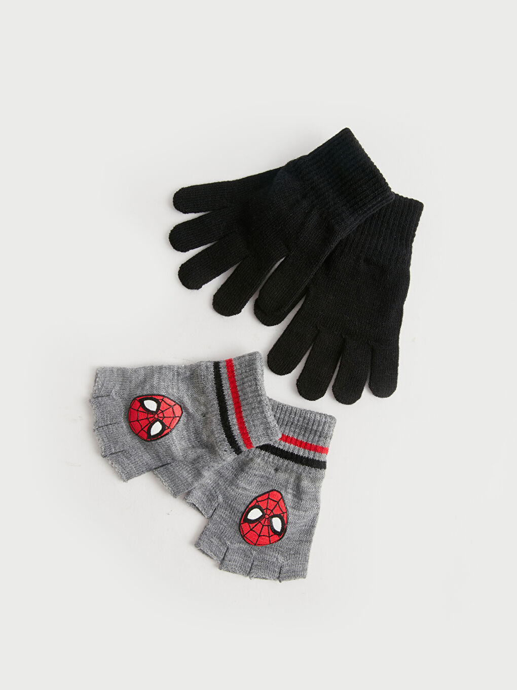 Spiderman принтті ұлдарға арналған трикотаж қолғаптар, 2 данадан тұратын