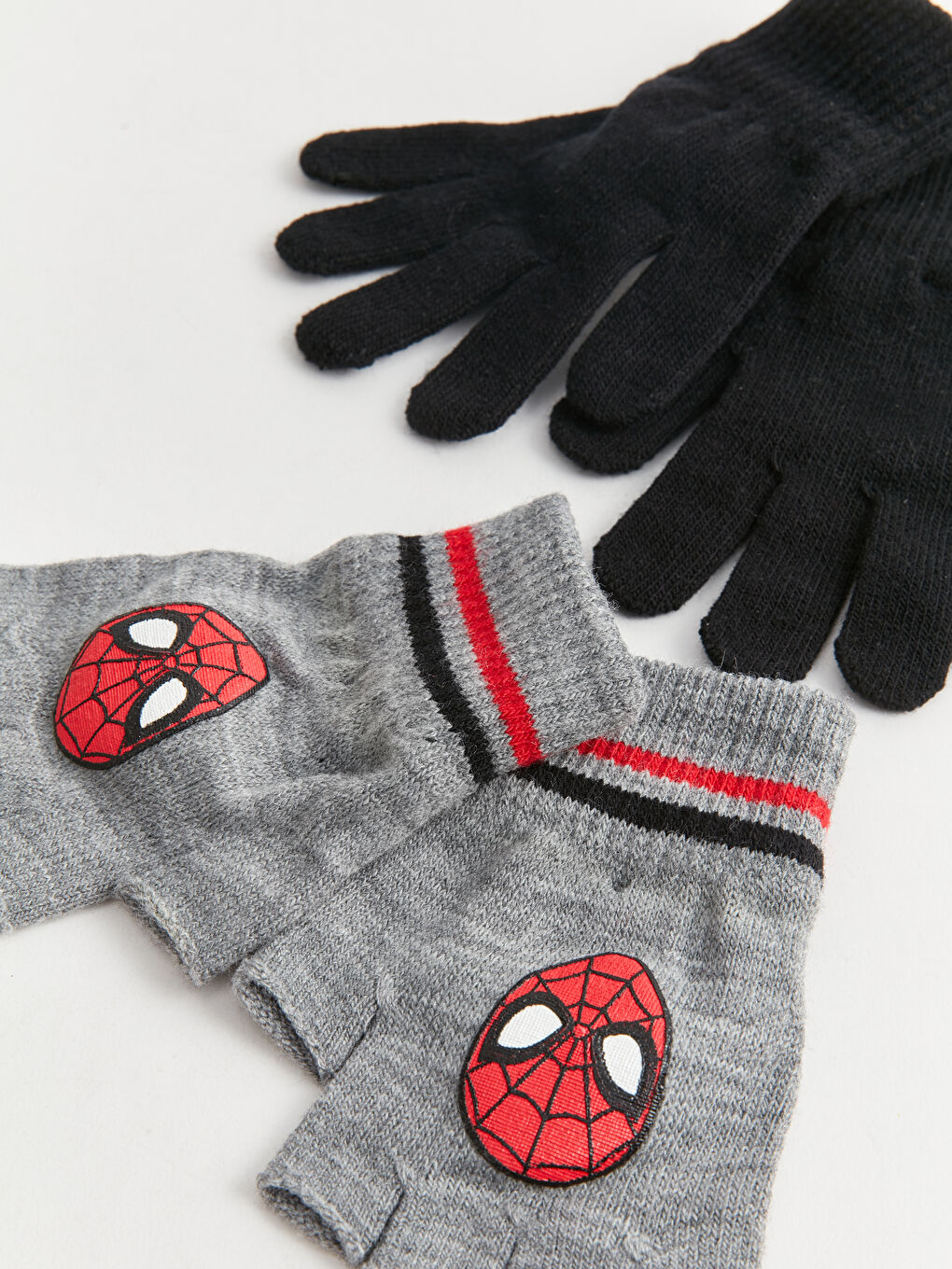 Spiderman принтті ұлдарға арналған трикотаж қолғаптар, 2 данадан тұратын-1