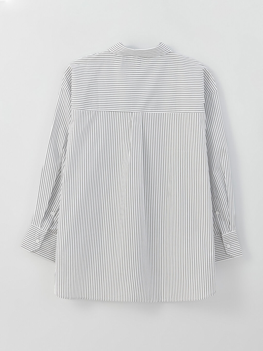 Striped Oversize Poplin Women's Shirt-6