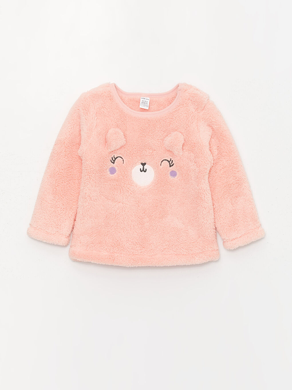 LCW baby Rundhalsausschnitt Langarm Besticktes Plüsch Baby Mädchen Pyjama-Set -W36975Z1-EXS
