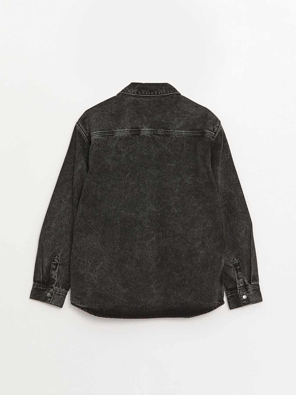 Relaxed Fit Hooded Boys' Denim Shirt-2