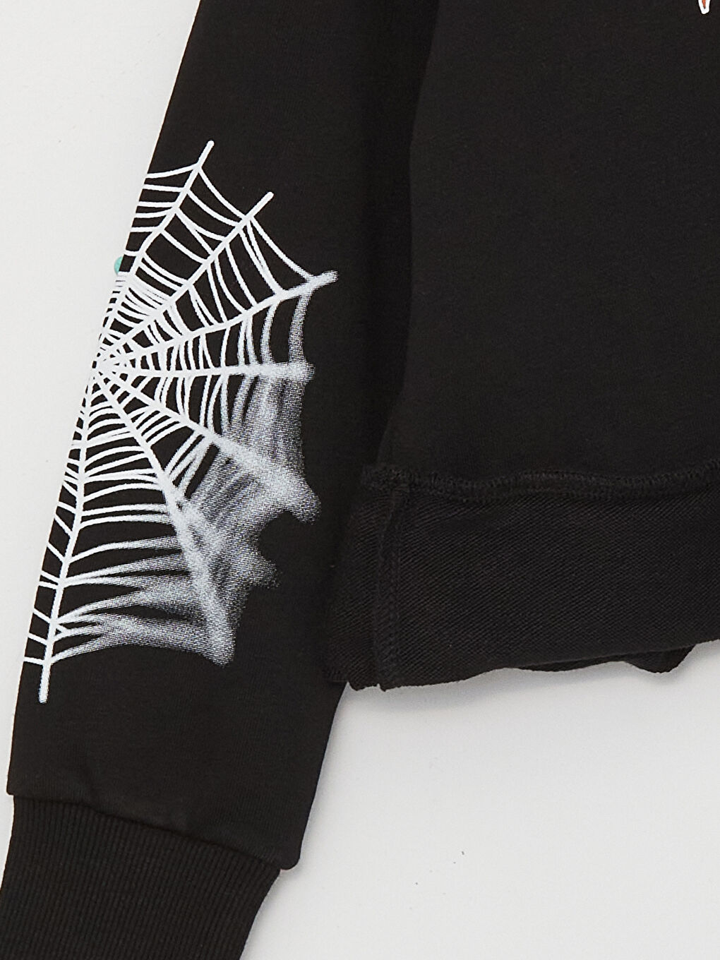 Siyah Baskılı Uzun Kollu Erkek Çocuk Hoodie ve Eşofman Altı-2