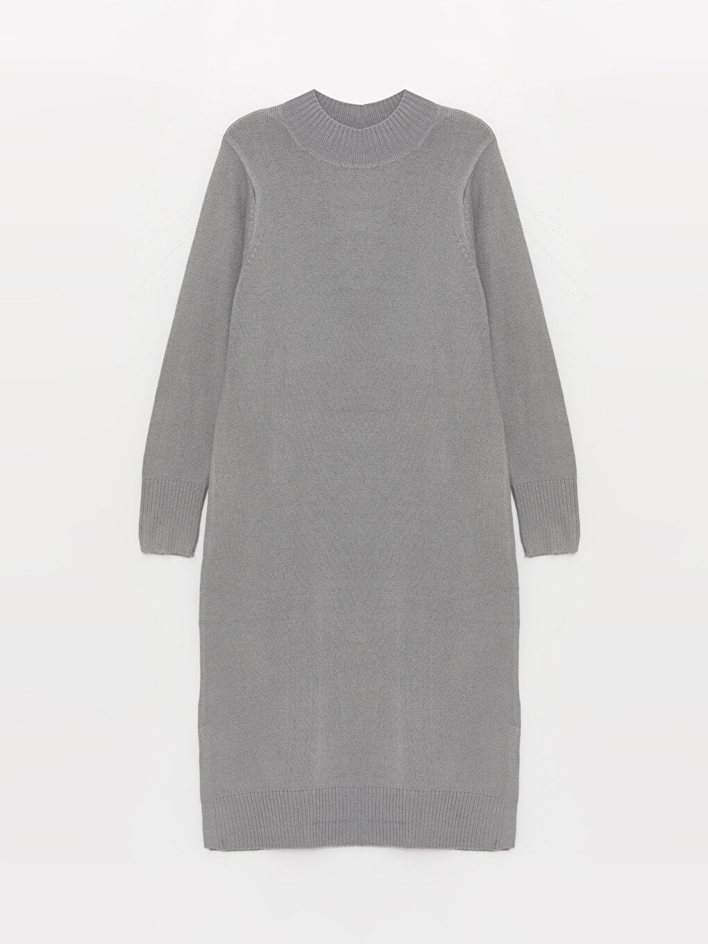 LCWAIKIKI Classic Crew Neck Plain Long Sleeve Women's Knitwear Dress -W37013Z8-DD0