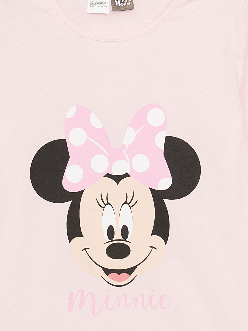 LCW Kids Bebek Pembe Bisiklet Yaka Minnie Mouse Baskılı Uzun Kollu Kız Çocuk Pijama Takımı - 2