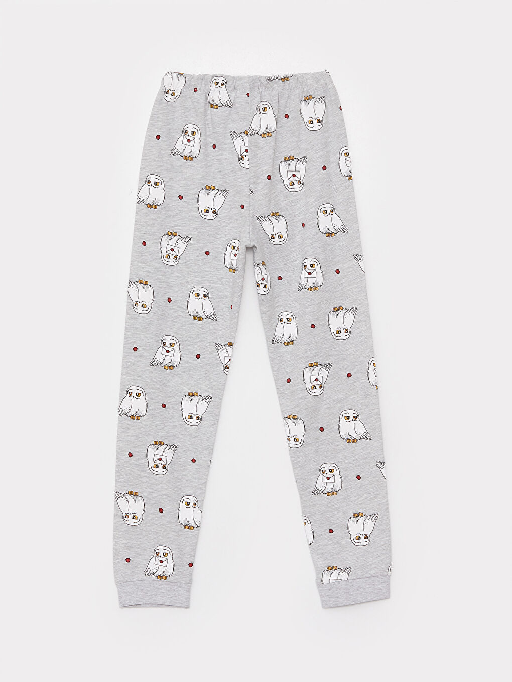 Bordo Bisiklet Yaka Harry Potter Baskılı Uzun Kollu Kız Çocuk Pijama Takımı-3