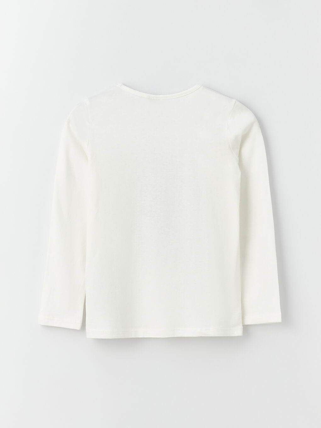 Crew Neck Printed Long Sleeve Girls' T-Shirt-1