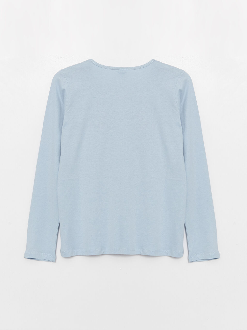Crew Neck Printed Long Sleeve Girls' T-Shirt-1