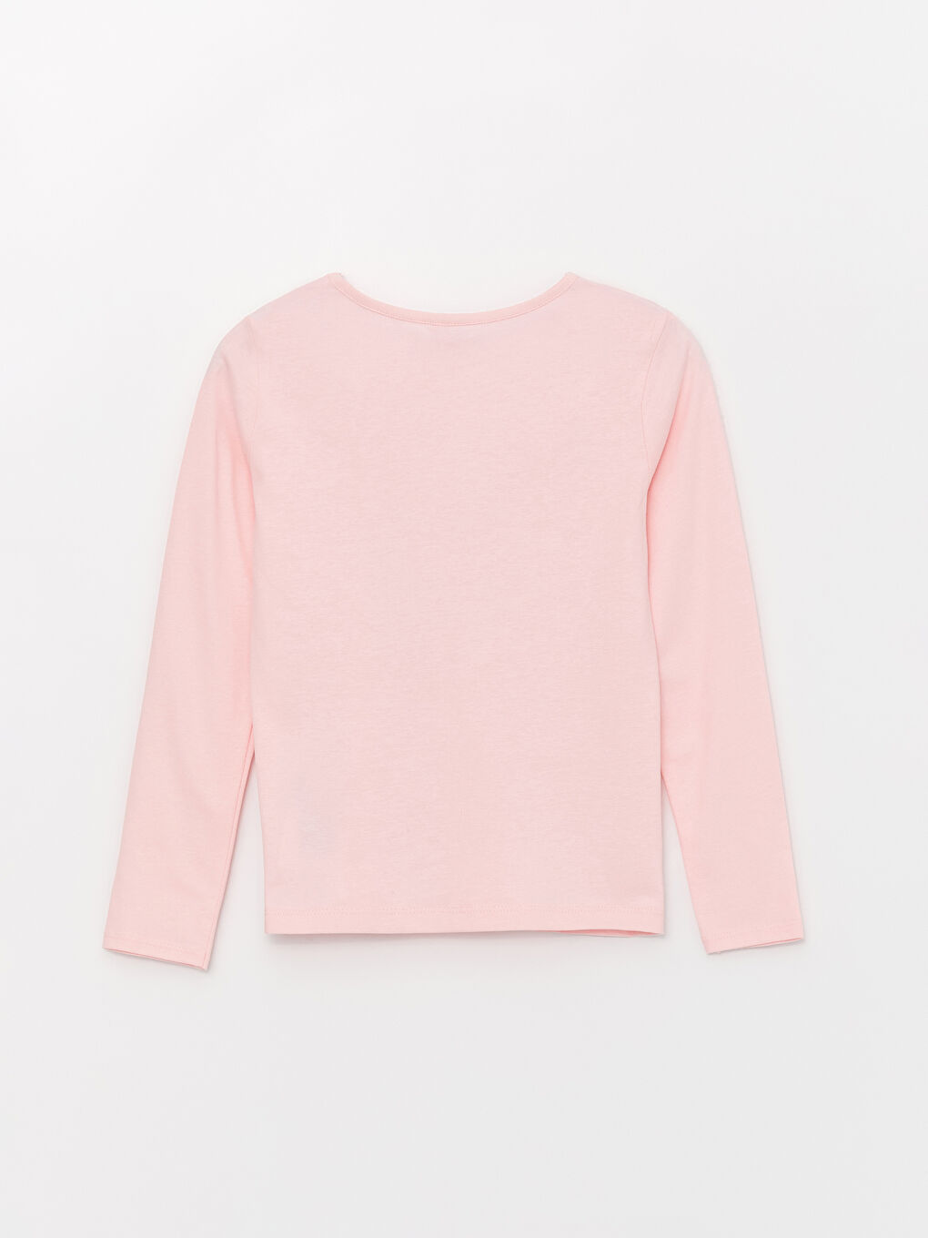 მრგვალი საყელო ნაბეჭდი გრძელმკლავიანი გოგონებისთვის მაისური-1