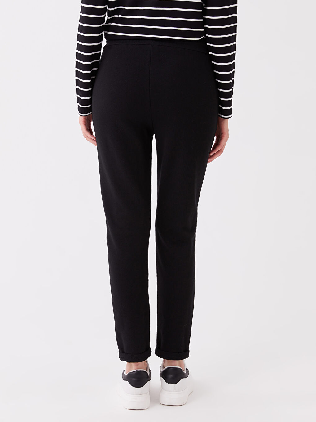 Women's Elasticated Waist Plain Sweatpants -W37100Z8-RQN