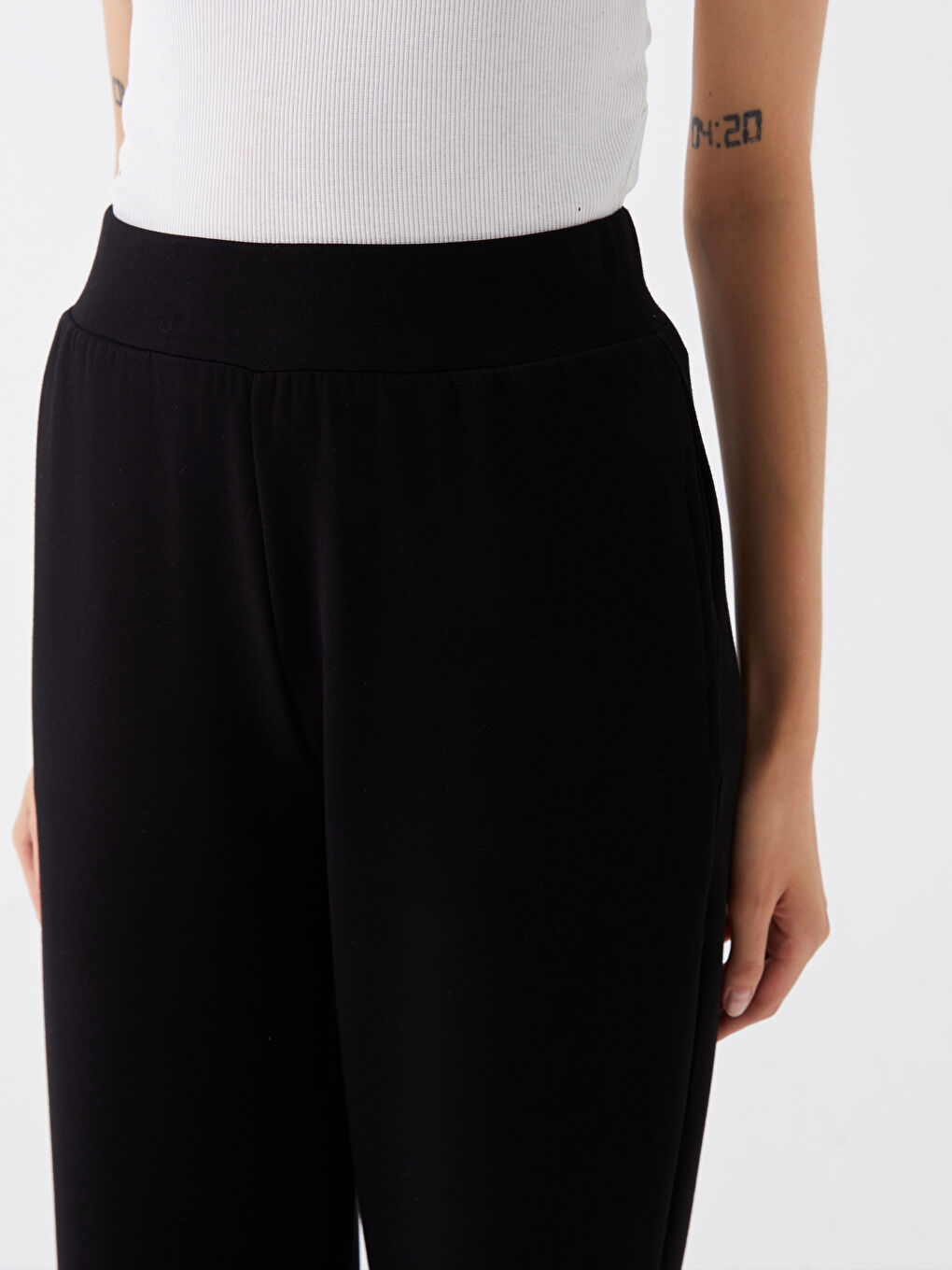 ელასტიური წელი თავისუფალი მორგება ქალებისთვის სპორტული შარვალი-2