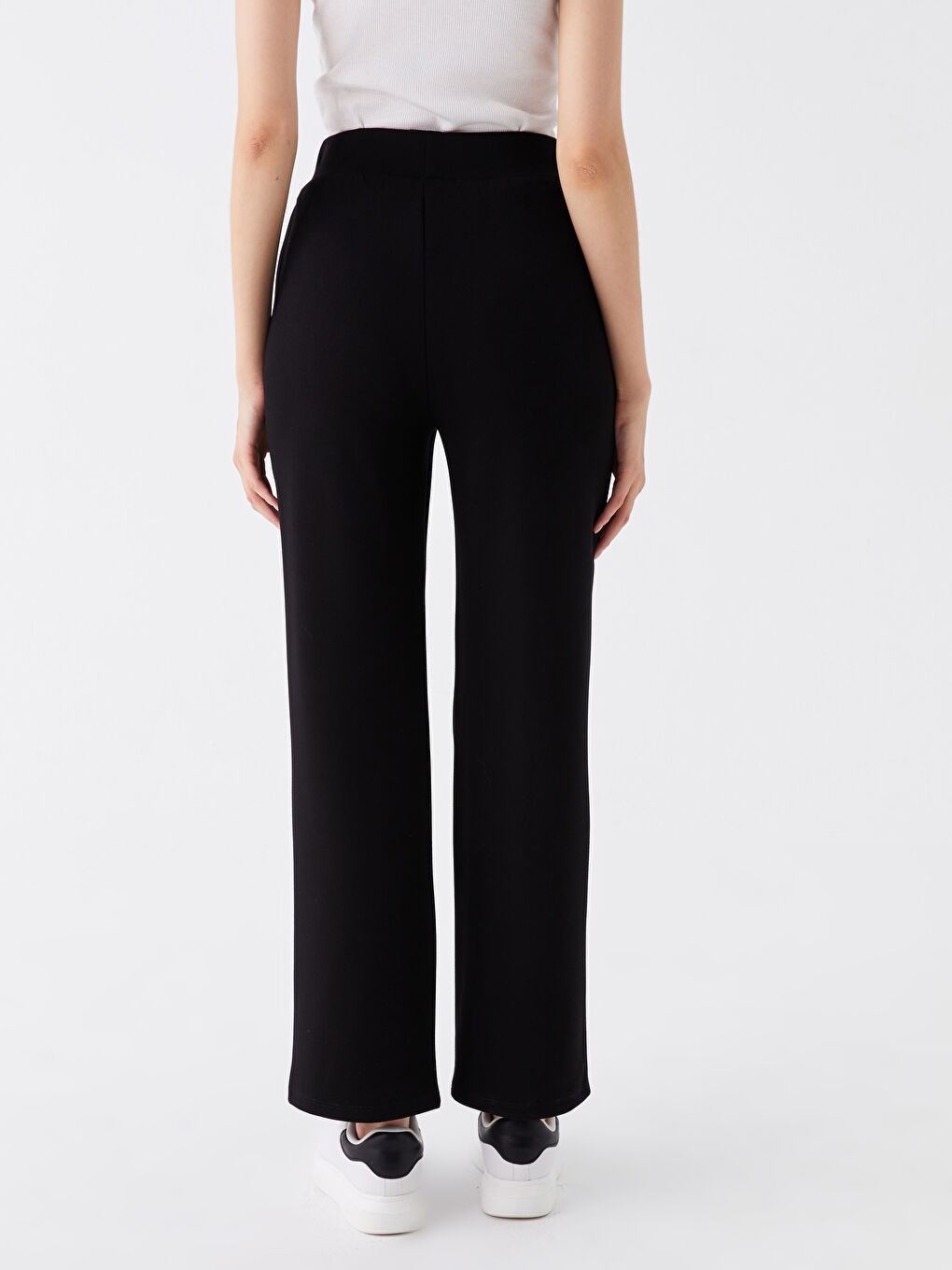 ელასტიური წელი თავისუფალი მორგება ქალებისთვის სპორტული შარვალი-4