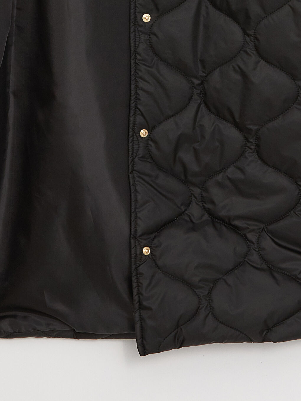 Hooded Self-Patterned Long Sleeve Women's Puffer Jacket-7