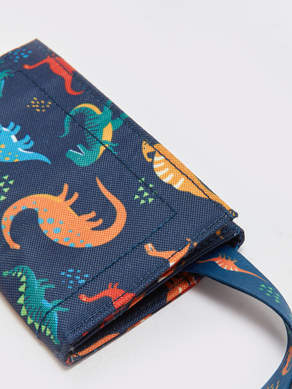 Lacivert Dinozor Baskılı Erkek Çocuk Cüzdan-2