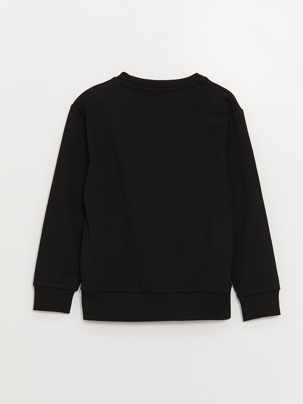 Siyah Bisiklet Yaka Baskılı Uzun Kollu Erkek Çocuk Sweatshirt-2