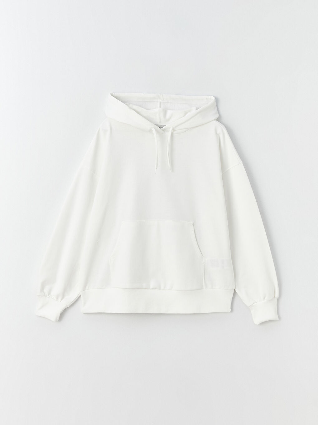 LCW Vision Ekru Düz Oversize Kadın Hoodie - 5