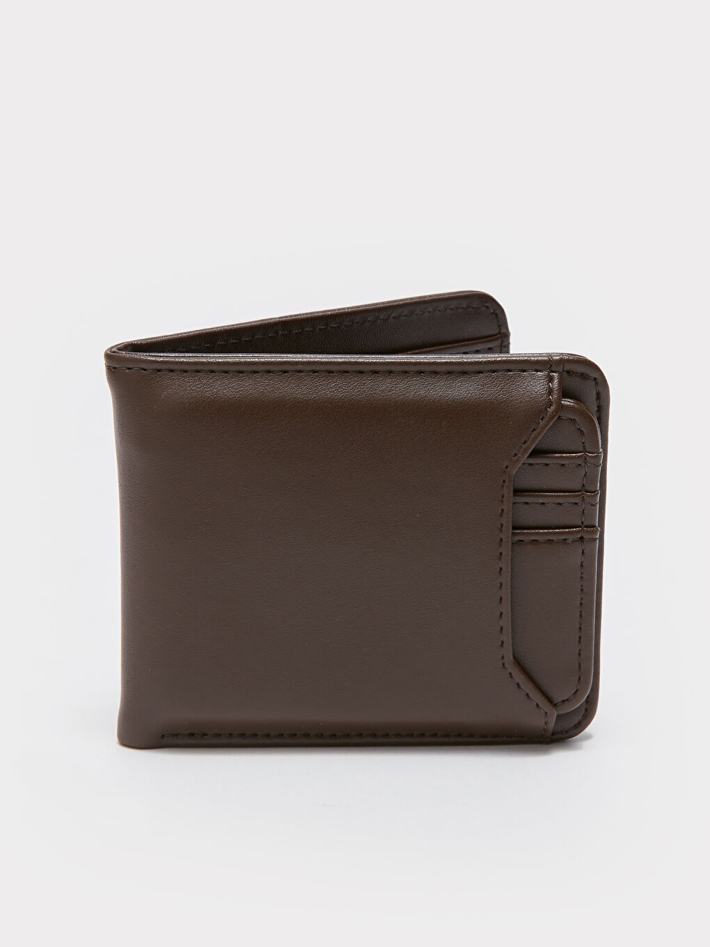 Kahverengi Deri Görünümlü Erkek Cüzdan ve Kartlık
