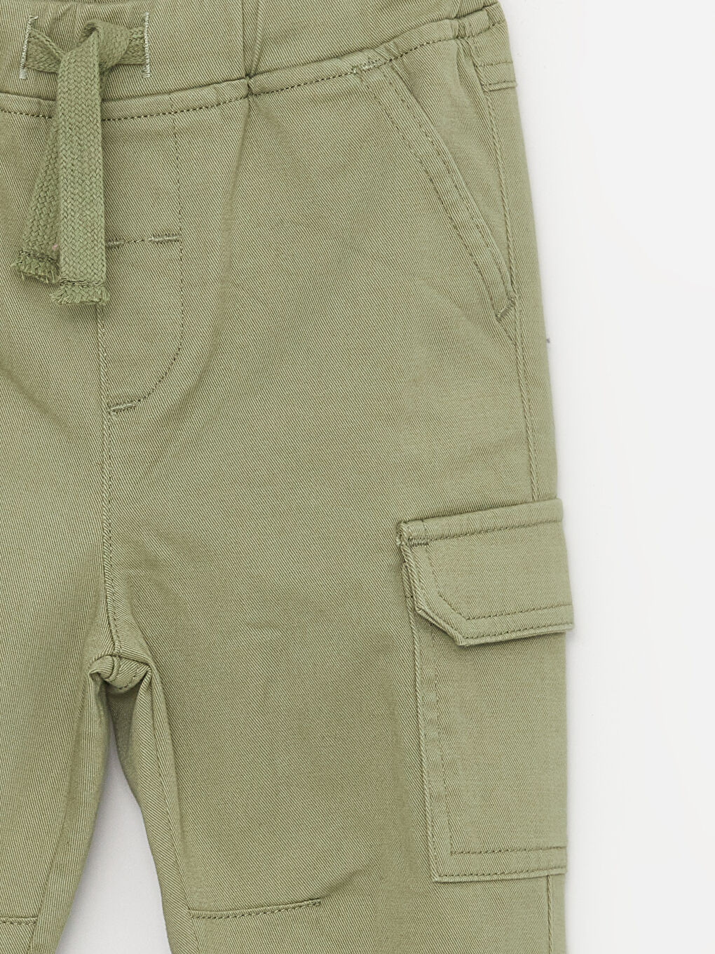 سروال أولاد مولود جديد بسيط بخصر مطاطي-3