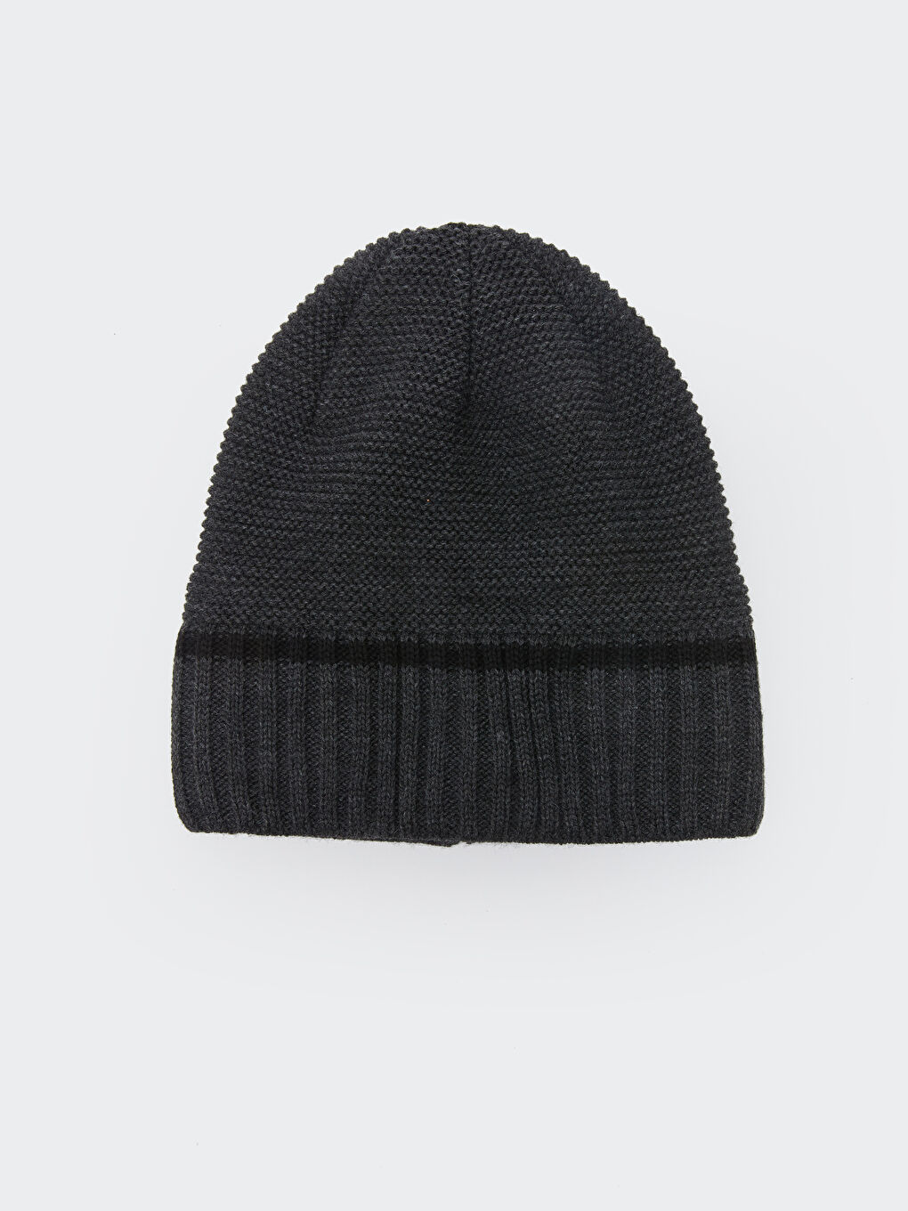 Antrasit Çizgili Erkek Triko Bere