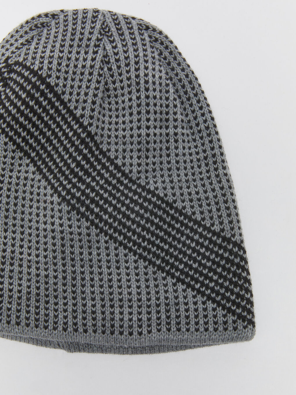 Gri Desenli Erkek Triko Bere-4