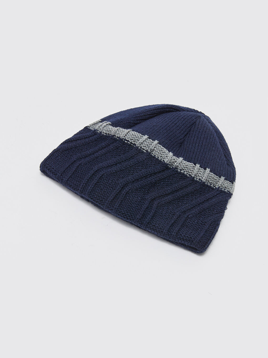 Lacivert Desenli Erkek Triko Bere-1