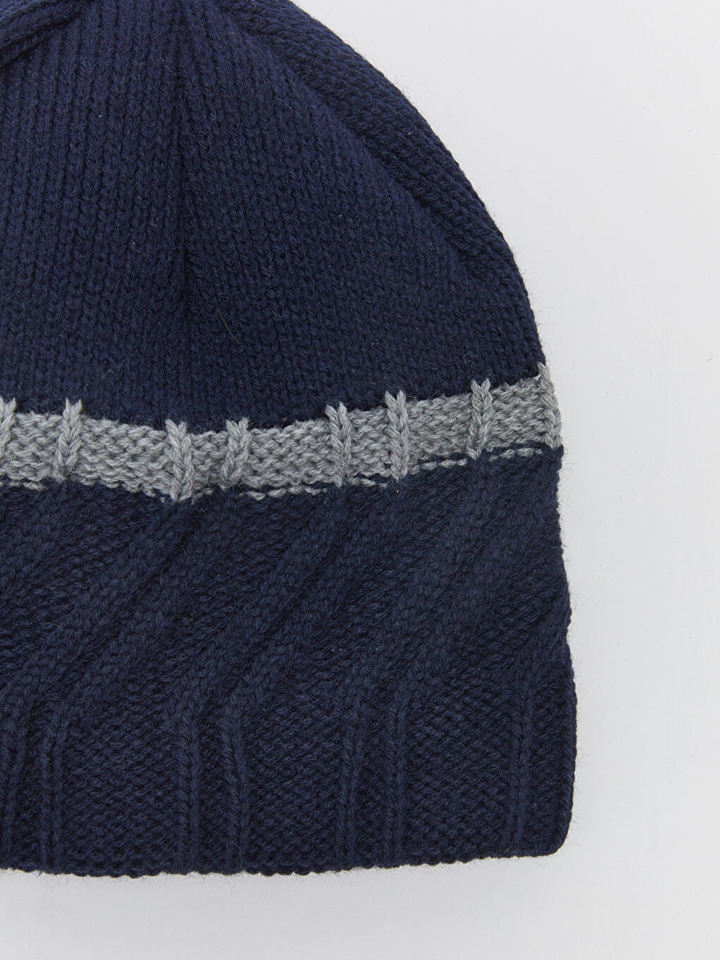 Lacivert Desenli Erkek Triko Bere-2