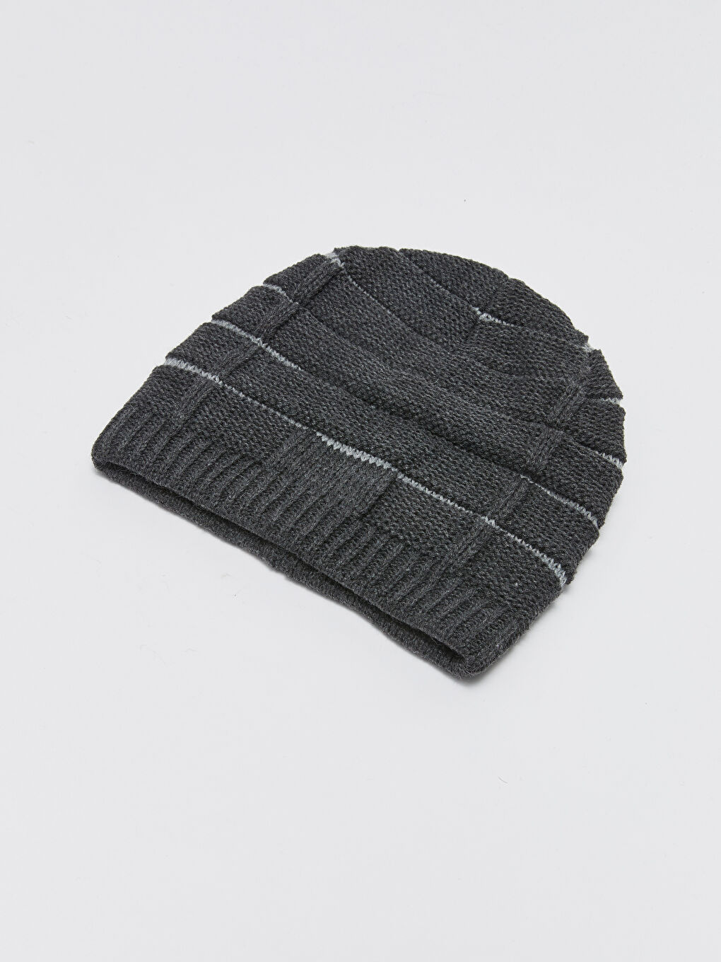 Antrasit Desenli Erkek Triko Bere-1