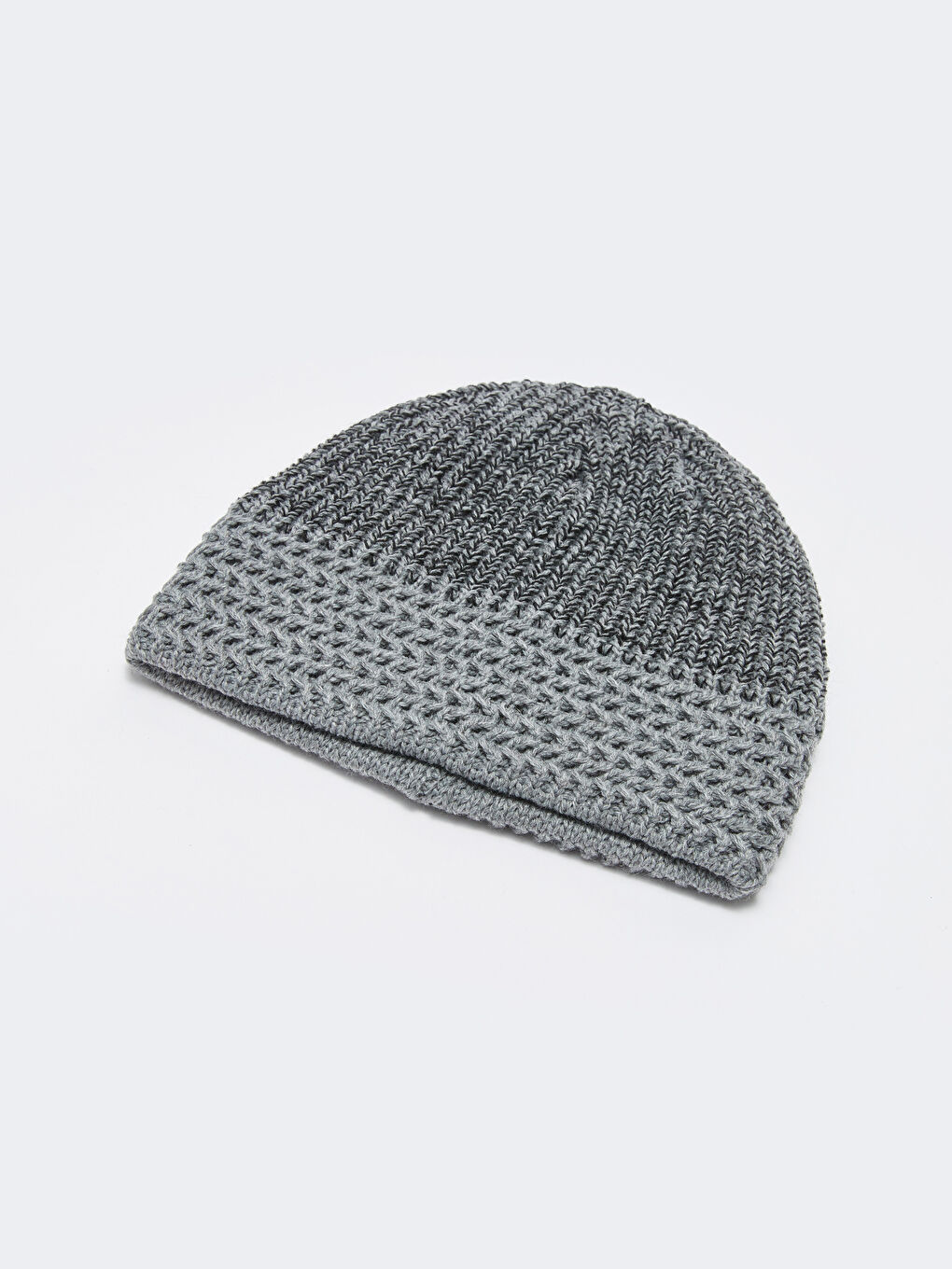 Gri Desenli Erkek Triko Bere-1