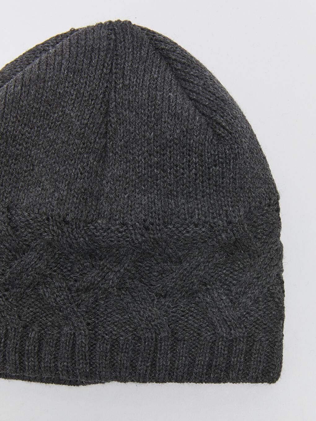 Antrasit Kendinden Desenli Erkek Triko Bere-4