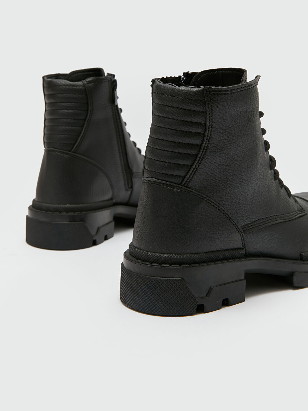 Siyah Bağcık ve Fermuarlı Erkek Çocuk Bot-4