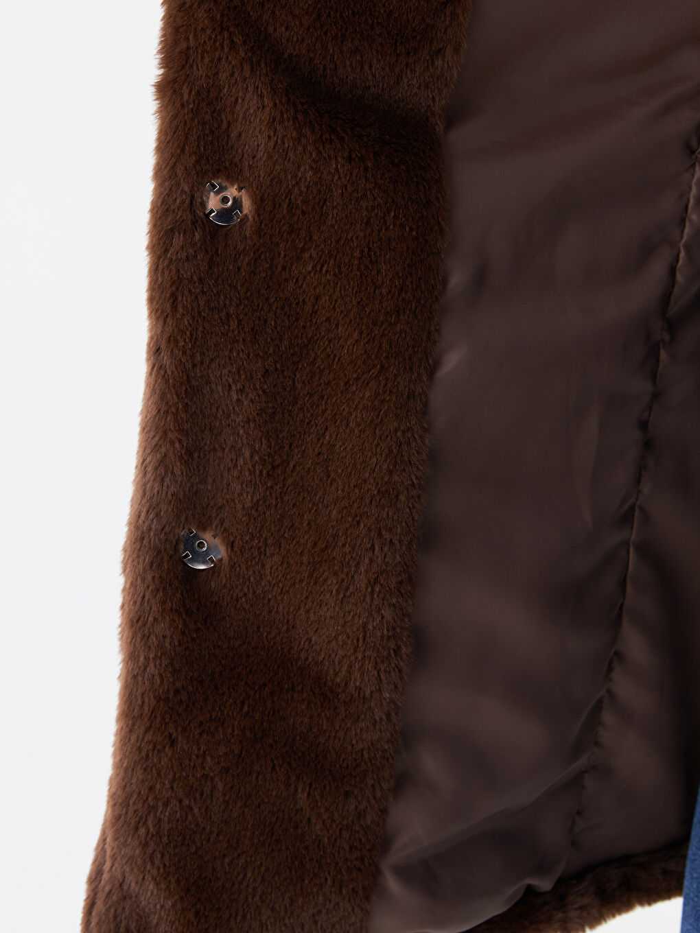 Pardessus en Fourrure pour Femmes à Col de Veste-6