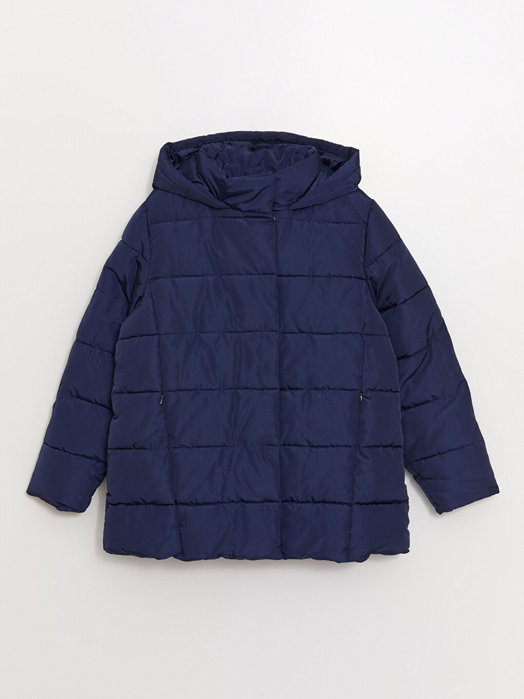 Дута куртка з капюшоном для жінок, проста-6