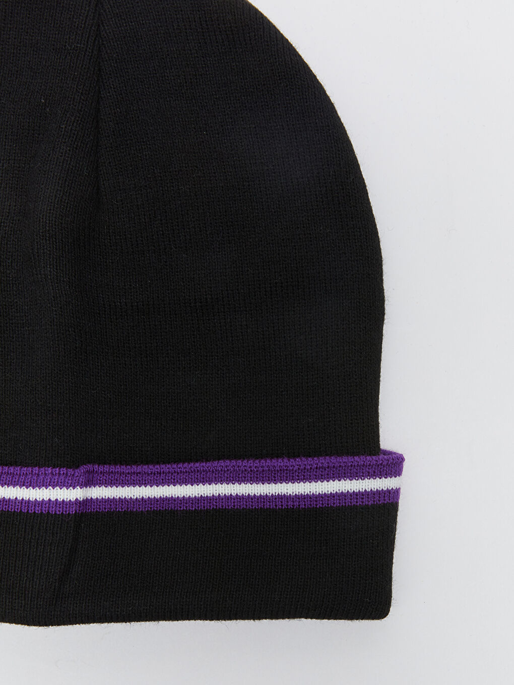 Siyah Çizgili Erkek Triko Bere-4